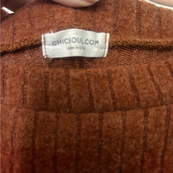 Oversized Scoop Neck Ribbed Sweater in Rust -1XL NWOT - Picture 4 of 4